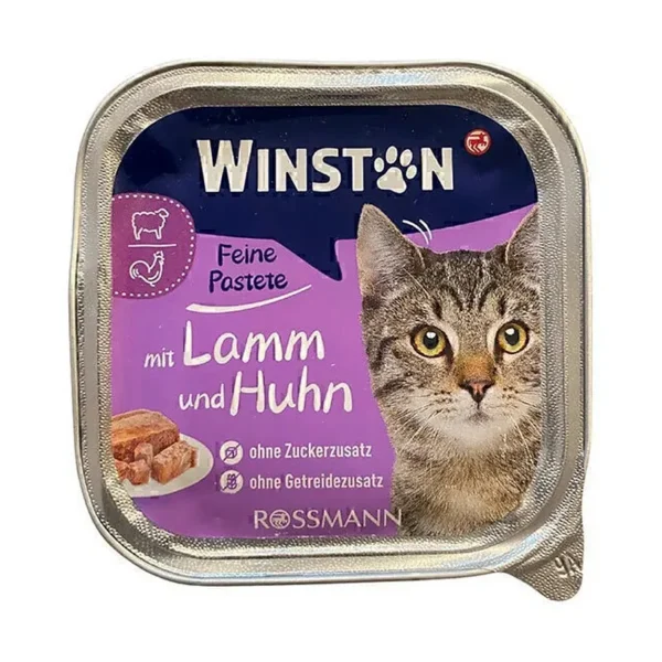 ووم گربه وینستون با طعم گوشت بره و مرغ Winston Lamb and Chicken وزن 100 گرم - تصویر 1