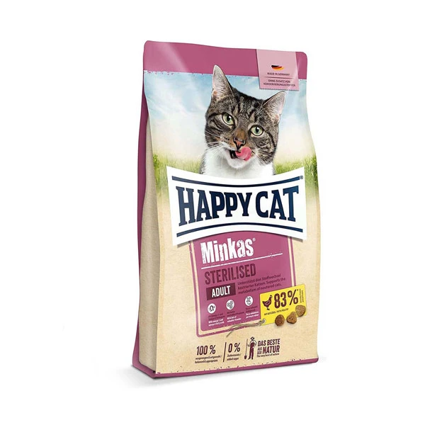happycat-eser.webp غذای خشک گربه هپی کت مدل مینکاس عقیم شده وزن 10 کیلوگرم - تصویر 1